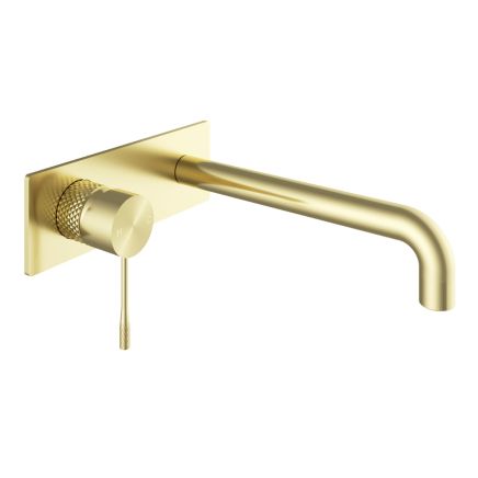 Champagne Gold Knurled Wall Mounted Bath Tap