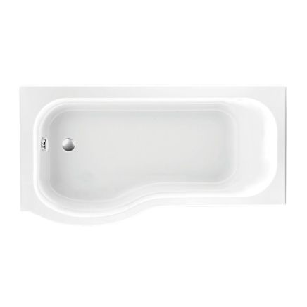 Super Strong Left Hand P-Shape Shower Bath - 1700x850mm
