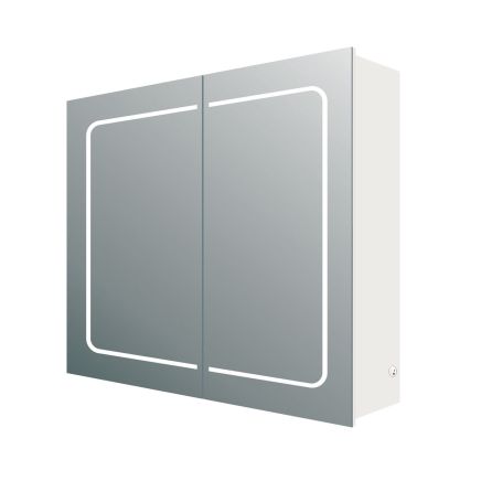 Manor Double Door LED Mirrored Wall Cabinet