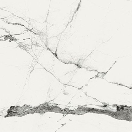 Glacier White Marble Gloss Porcelain Tile - 900x900mm