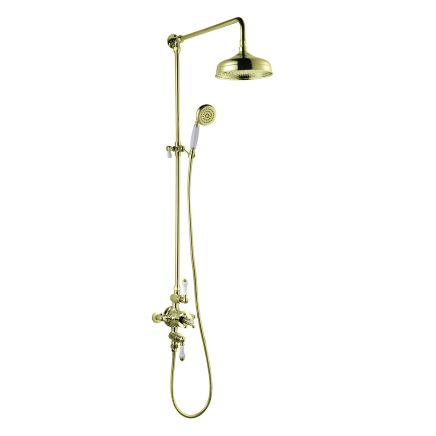 Traditional Thermostatic Shower Pack - English Gold