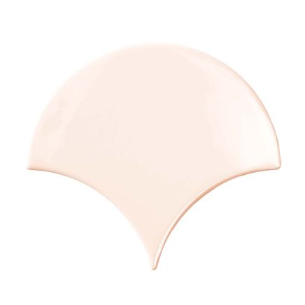 Pescara Ceramic Pink Fan Tile - 150x134mm