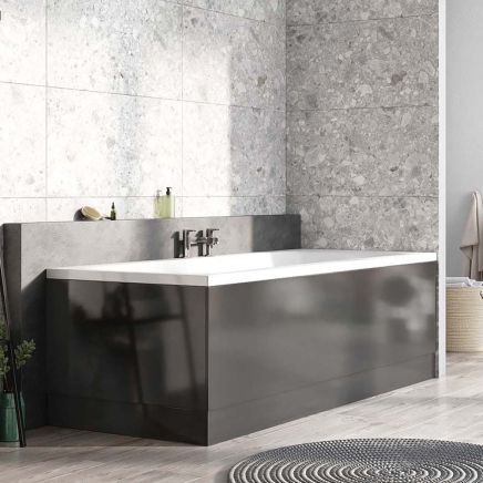 Titanium Grey Gloss Front Bath Panel – 1800mm