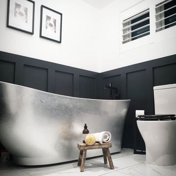 Eton Silver Freestanding Bath
