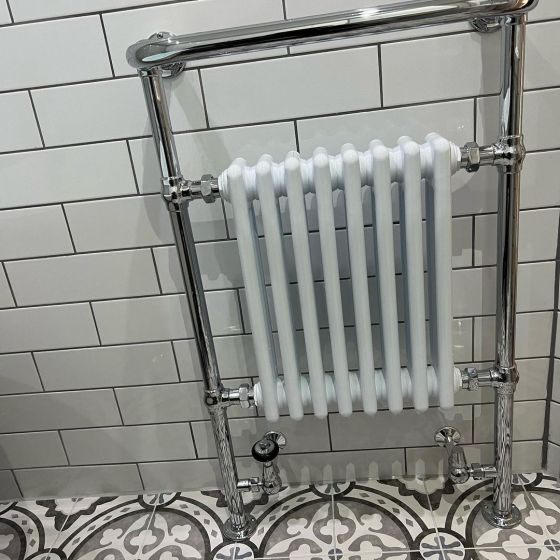 Hive White & Chrome Heated Towel Rail